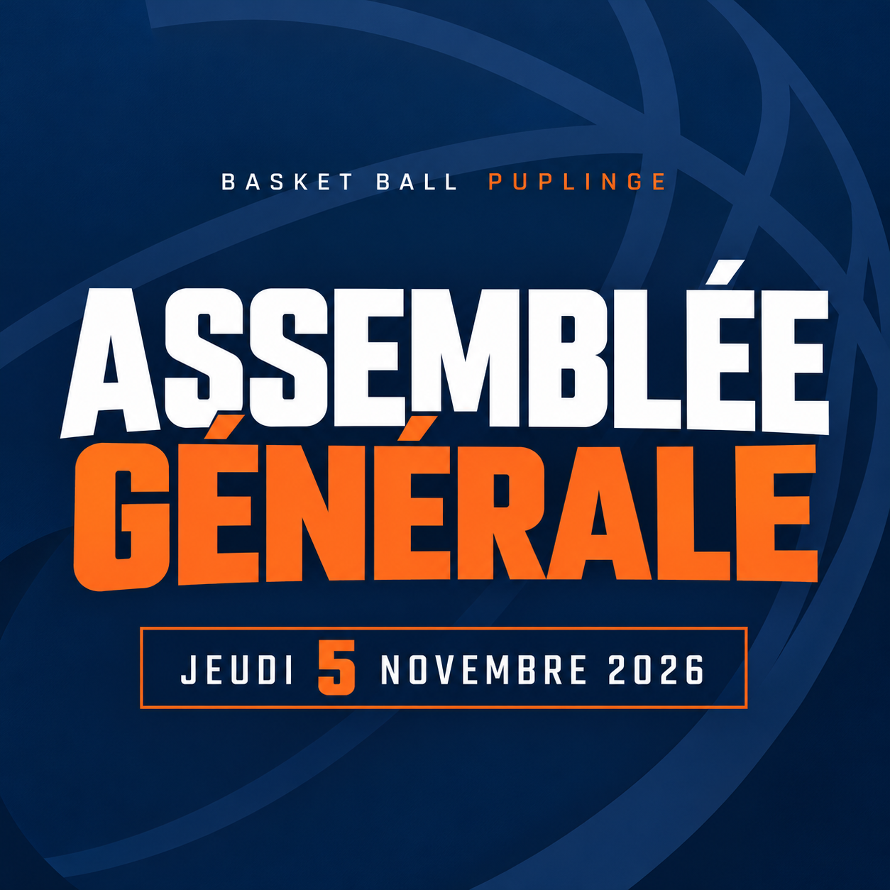 Assemblée Générale 2026 du Basket Ball Puplinge